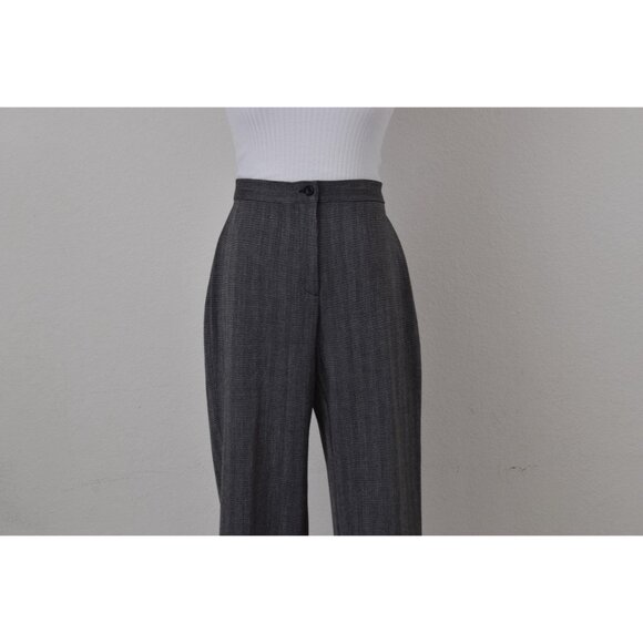 Vintage 90s Gray Poly Blend Trousers size 10P | 31 waist - Picture 4 of 10